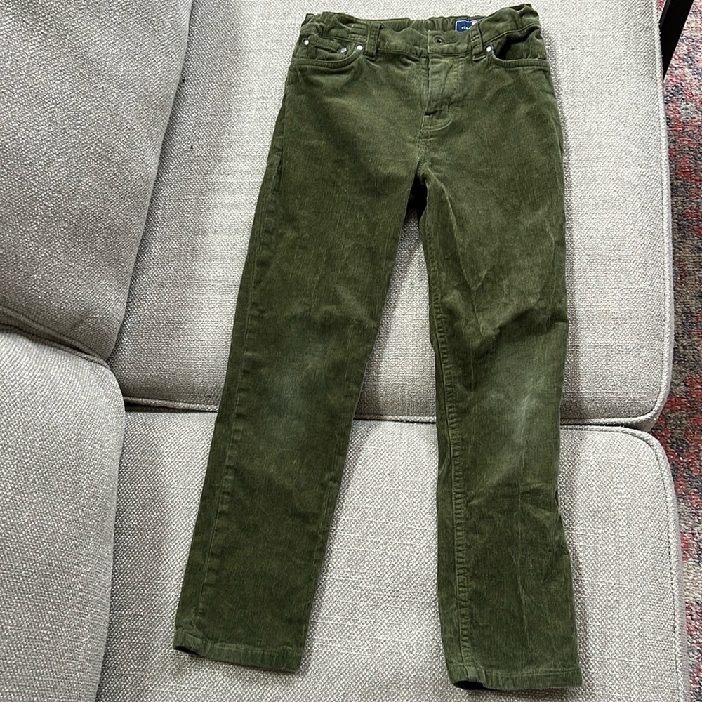 Boys olive green Vineyard vines, corduroy pants